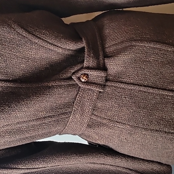 Dollhouse Brown Tweed Wool Peacoat - Picture 5 of 14